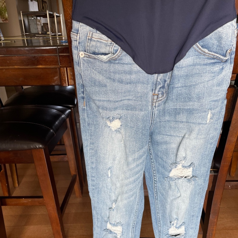 Distressed Maternity Jean